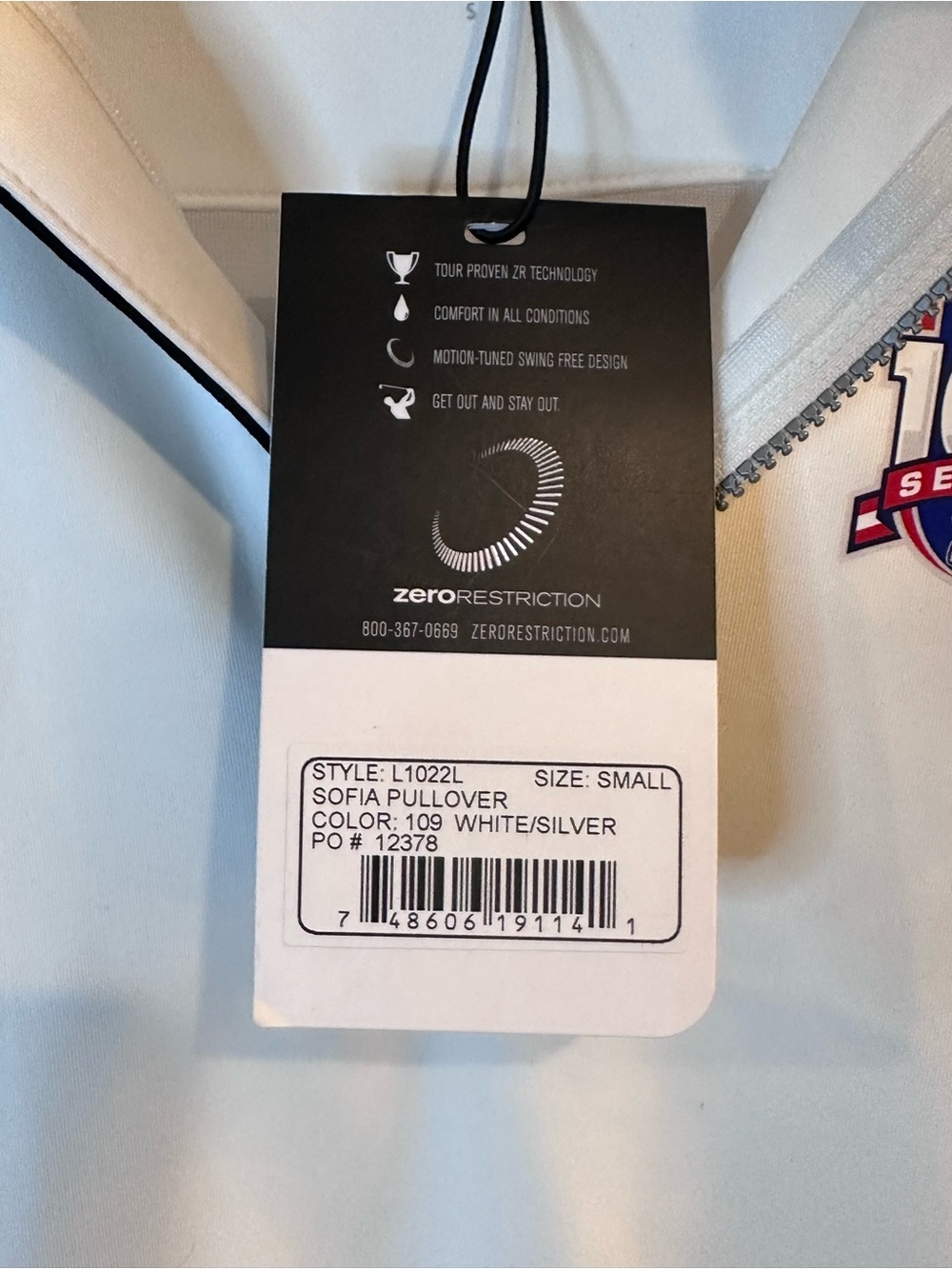 Women's White Quarter-Zip Performance Top - Picture 4 of 8